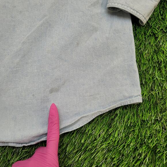 Vintage 90s Looney-Tunes Duffy-Duck Shirt M/L 22x29 Faded Blue - Picture 9 of 16